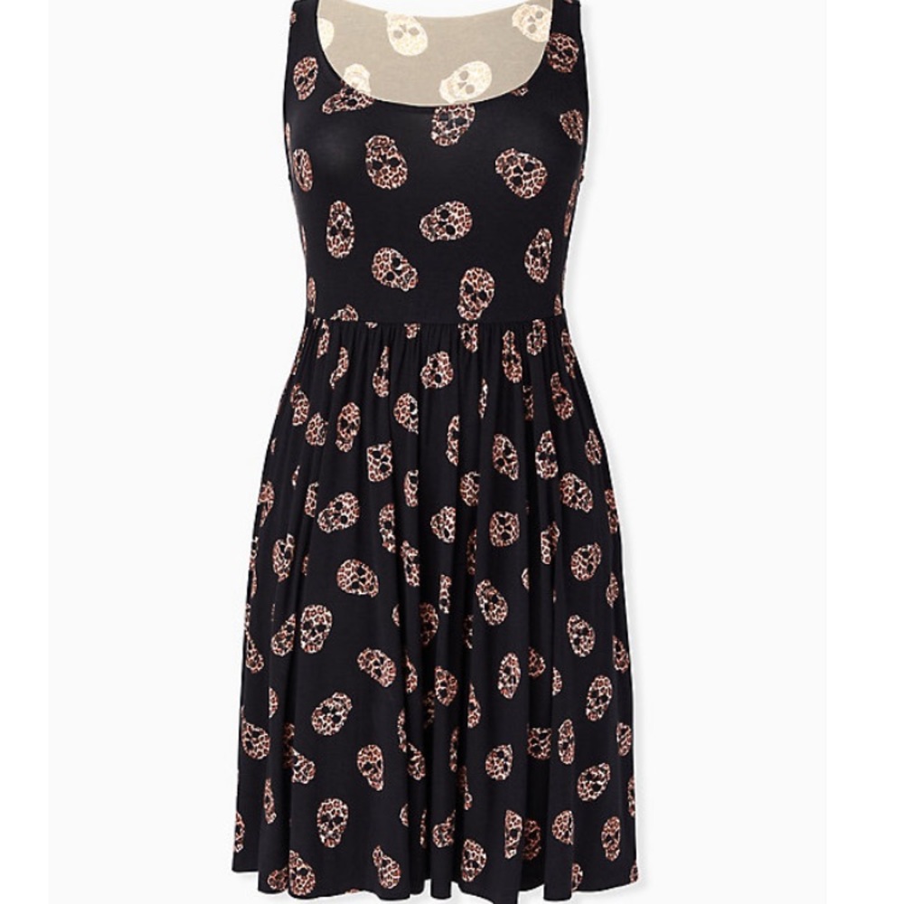 TORRID skull leopard dress